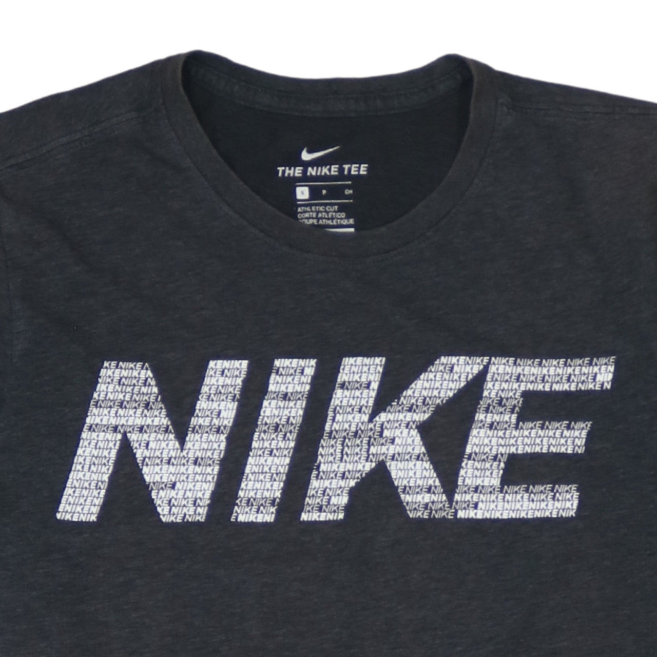 Nike Men Black Athletic Dri-FIT Logo Graphic T-Shirt Size S