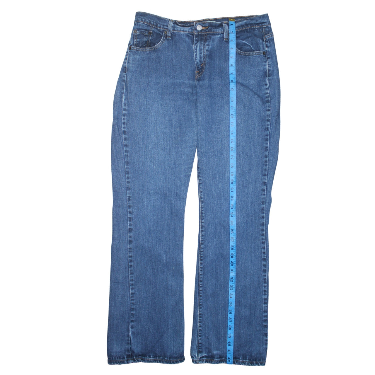 Levi's Women Blue 529 Bootcut Jeans Size 16 Long Denim Stretch