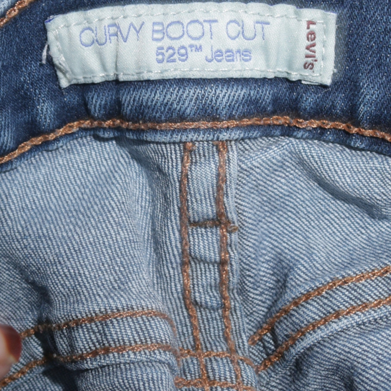 Levi's Women Blue 529 Bootcut Jeans Size 16 Long Denim Stretch
