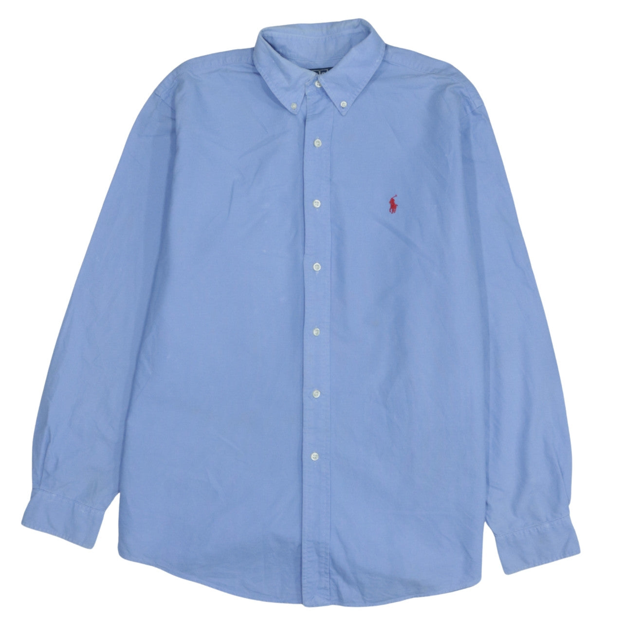 Ralph Lauren Men’s Blue Button-Down Long Sleeve Cotton Shirt Size L