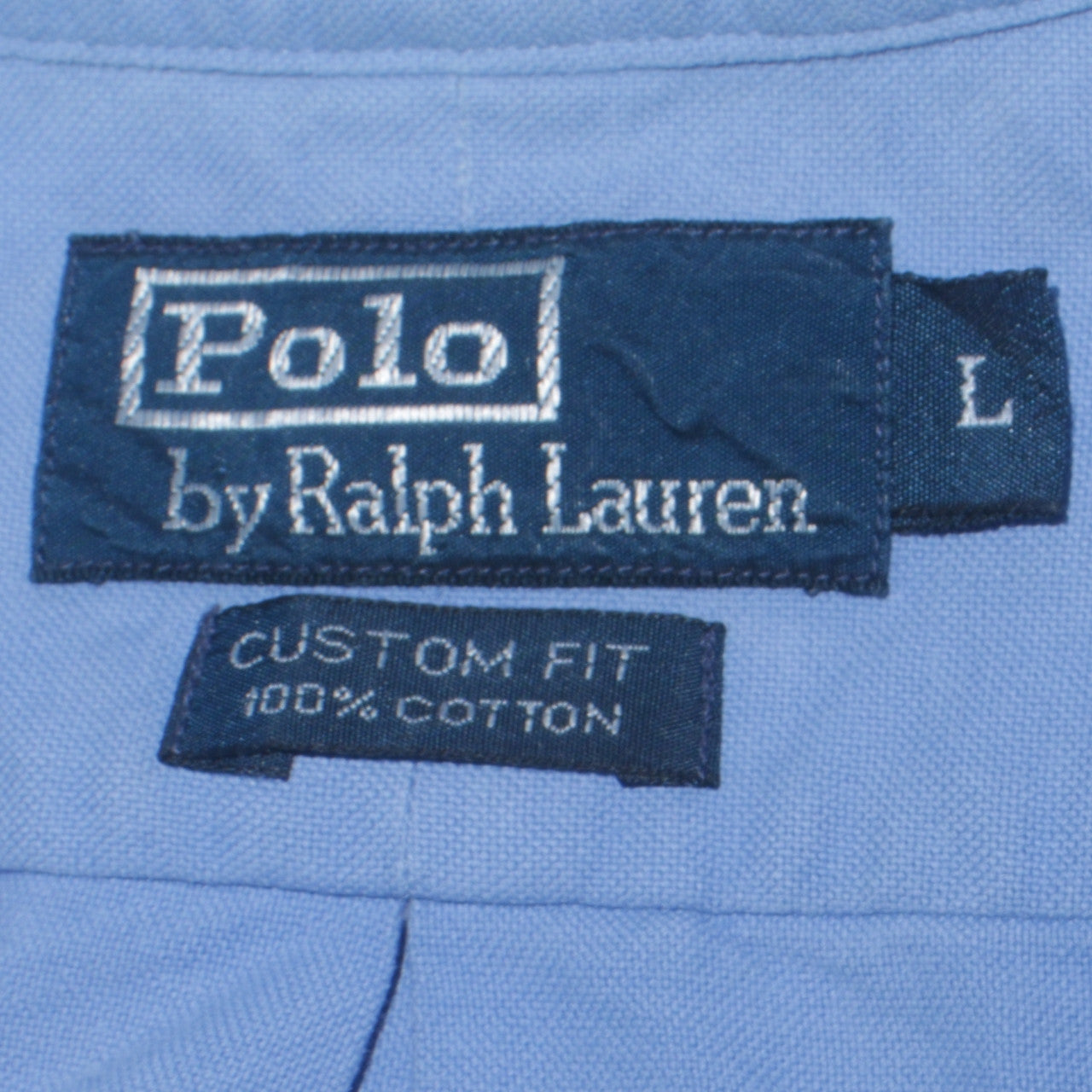 Ralph Lauren Men’s Blue Button-Down Long Sleeve Cotton Shirt Size L