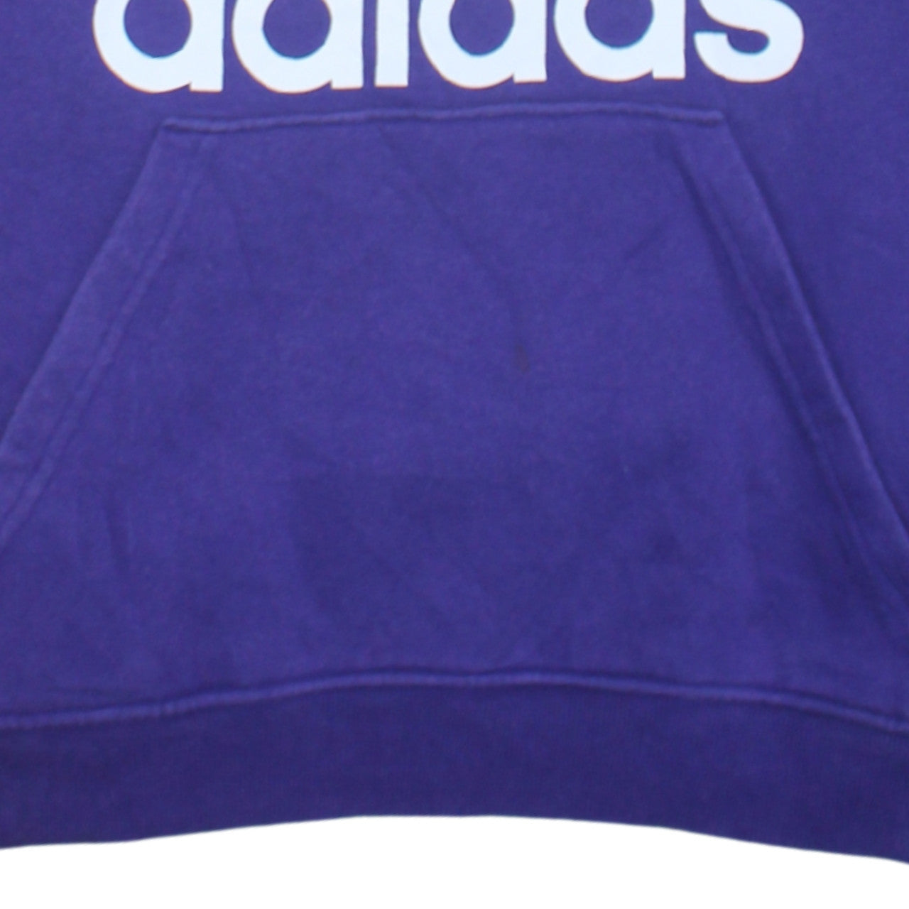 Adidas Mens Purple Pullover Hoodie L Logo Graphic Sweatshirt