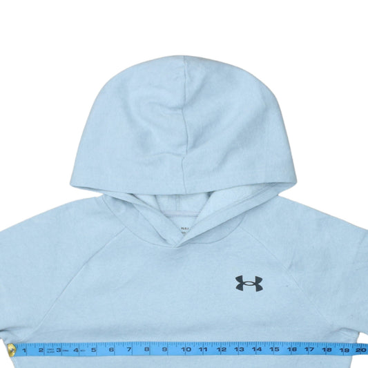 Under Armour Boys Blue Pullover Hoodie YLG ColdGear Fleece Sweatshirt
