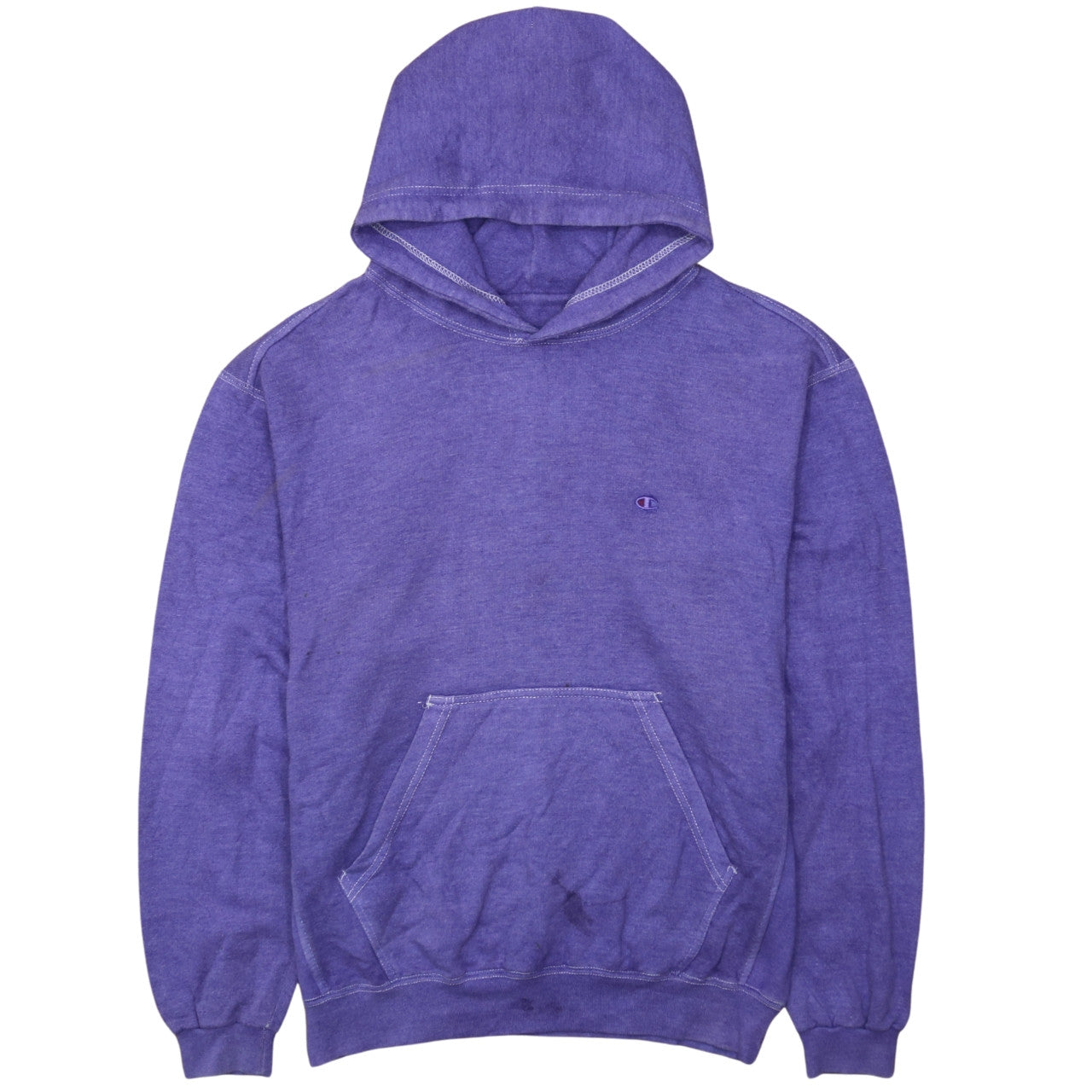 Champion Men's Purple Pullover Hoodie Medium Logo Fleece Sweatshirt