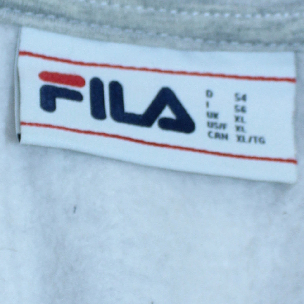 FILA Men's Grey XL 1/4 Zip Pullover Sweatshirt Classic Logo