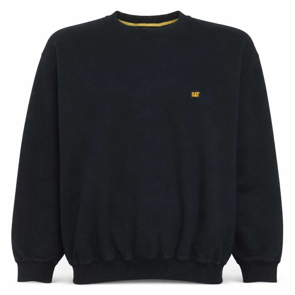 CAT Men's Black XL Pullover Sweatshirt Crew Neck Heavyweight Workwear