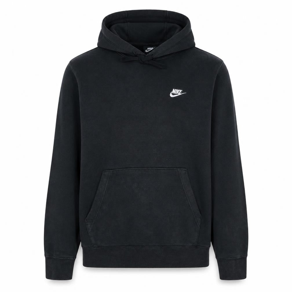 Nike Men's Black Pullover Hoodie Size M Classic Fleece Sweatshirt