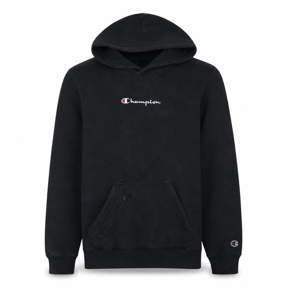Champion Men's Black Small Pullover Hoodie Embroidered Logo