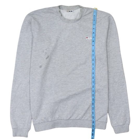 Fila Men's Grey Crew Neck Pullover Sweatshirt Size L Regular