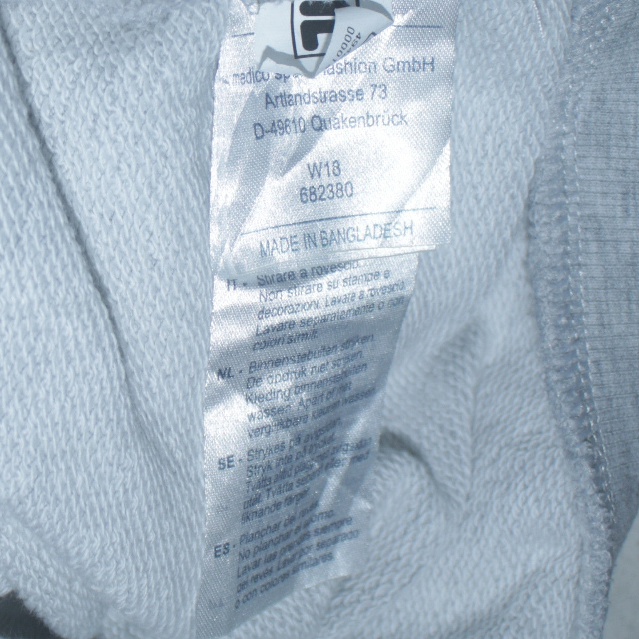 Fila Men's Grey Crew Neck Pullover Sweatshirt Size L Regular