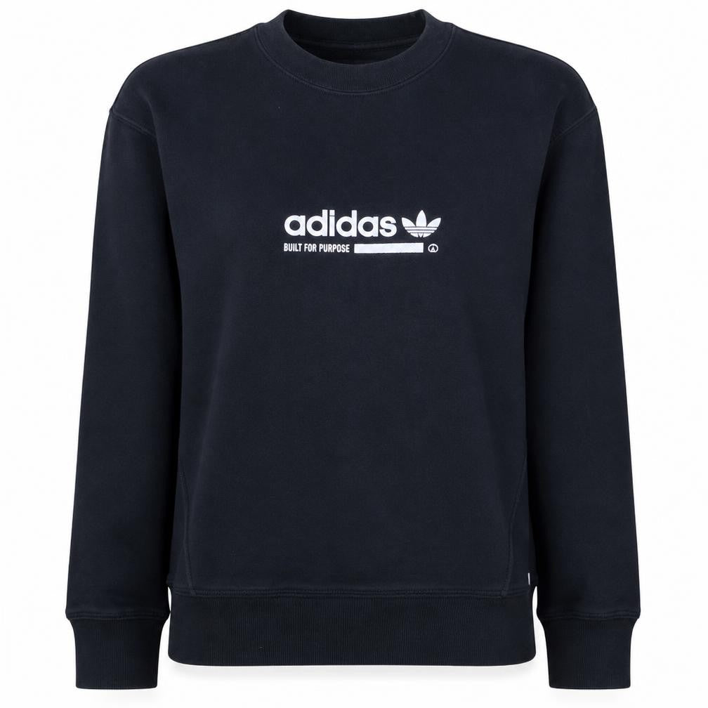 Adidas Women Black XS Pullover Sweatshirt with Logo Print