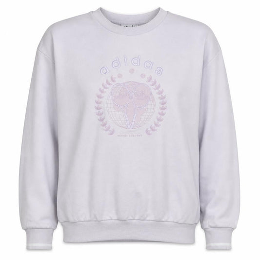 Adidas Womens Beige Tennis Academy Sweatshirt Size 12 Cotton Blend