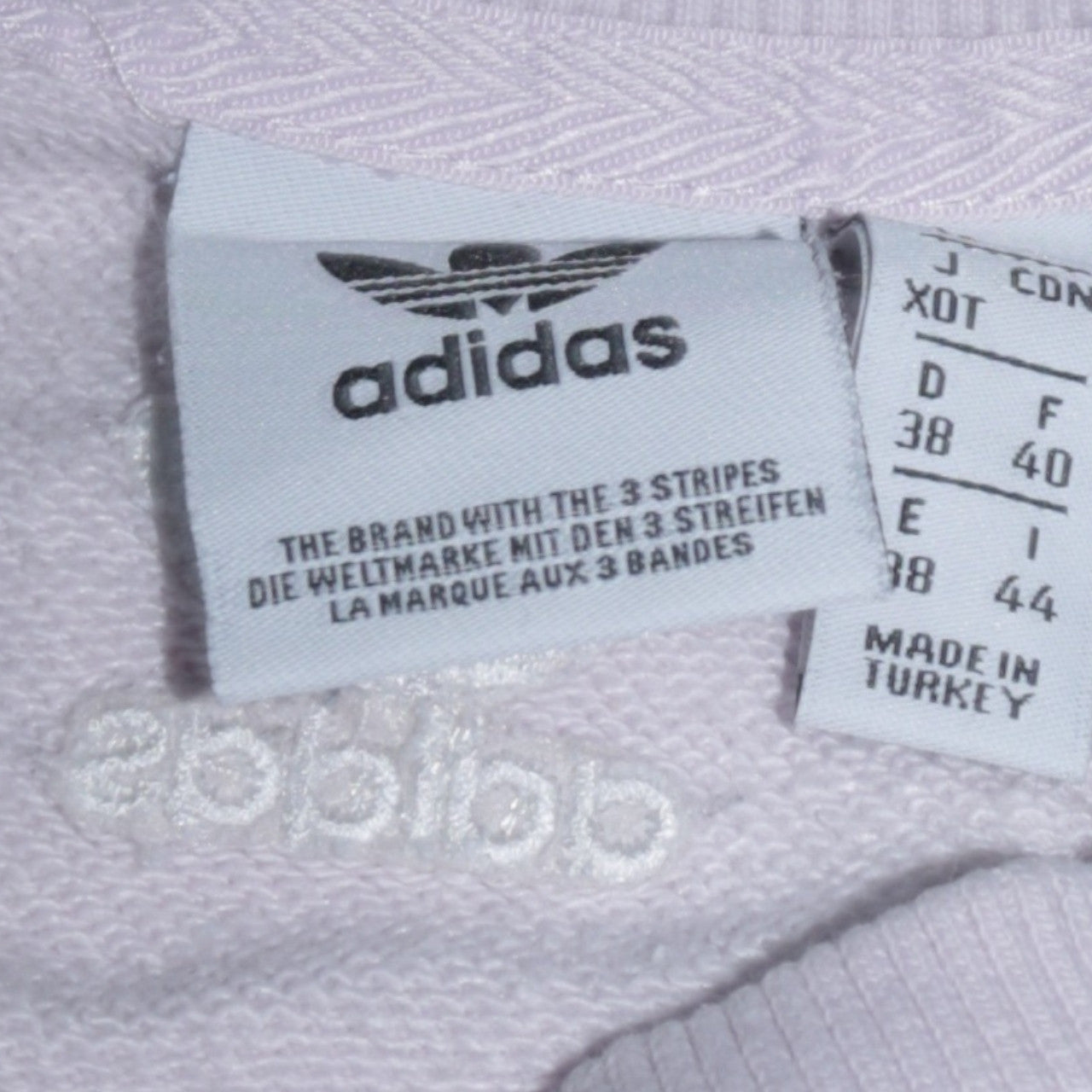 Adidas Womens Beige Tennis Academy Sweatshirt Size 12 Cotton Blend