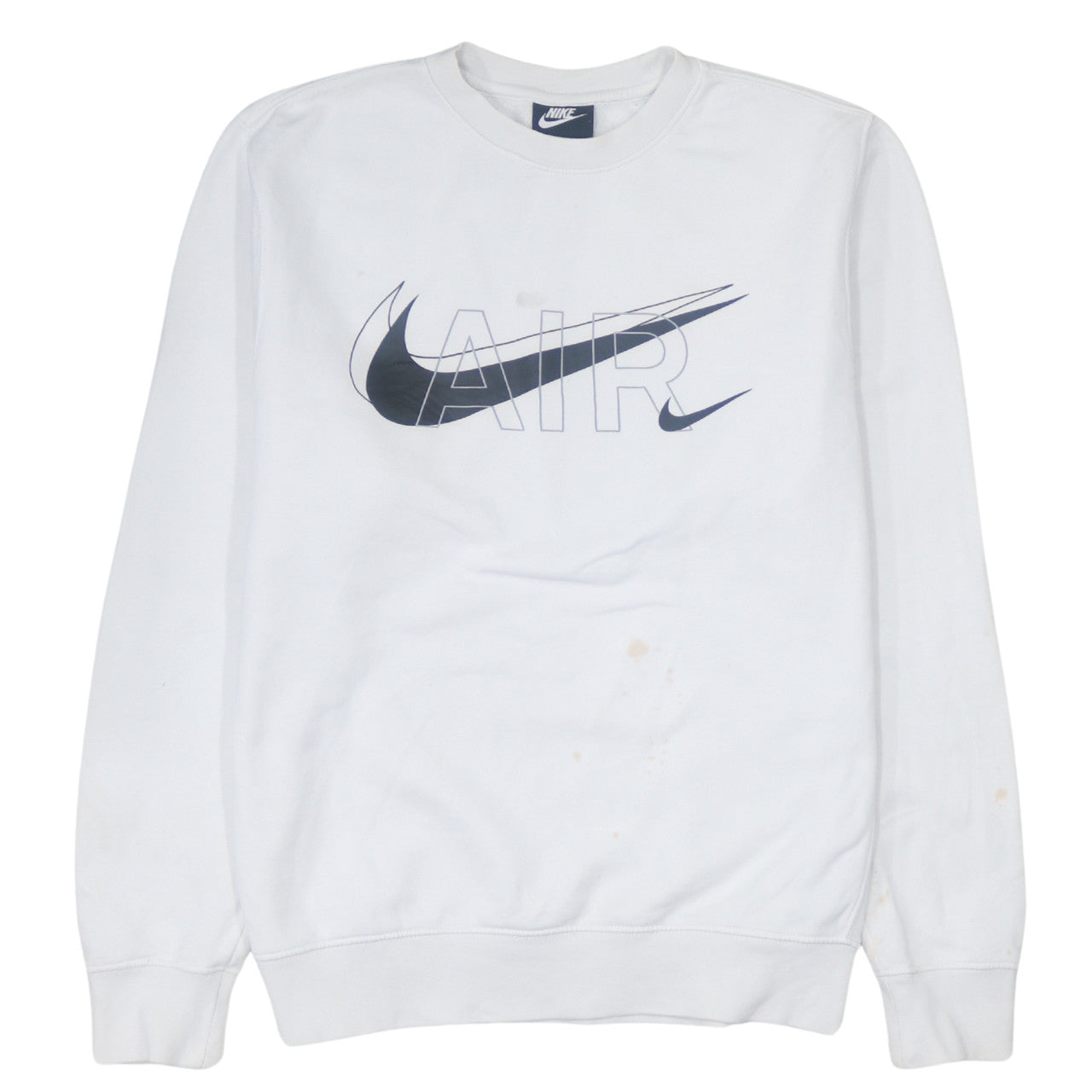 Nike Men's White Air Logo Crew Neck Sweatshirt Small