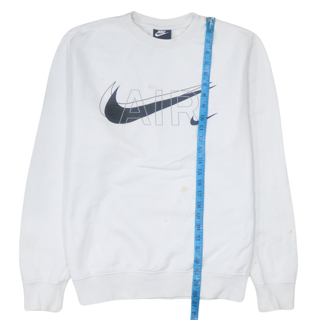 Nike Men's White Air Logo Crew Neck Sweatshirt Small
