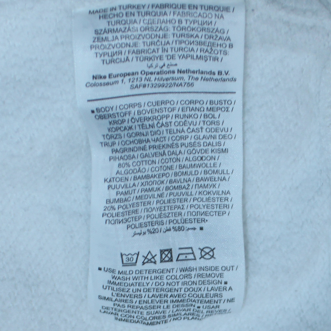 Nike Men's White Air Logo Crew Neck Sweatshirt Small