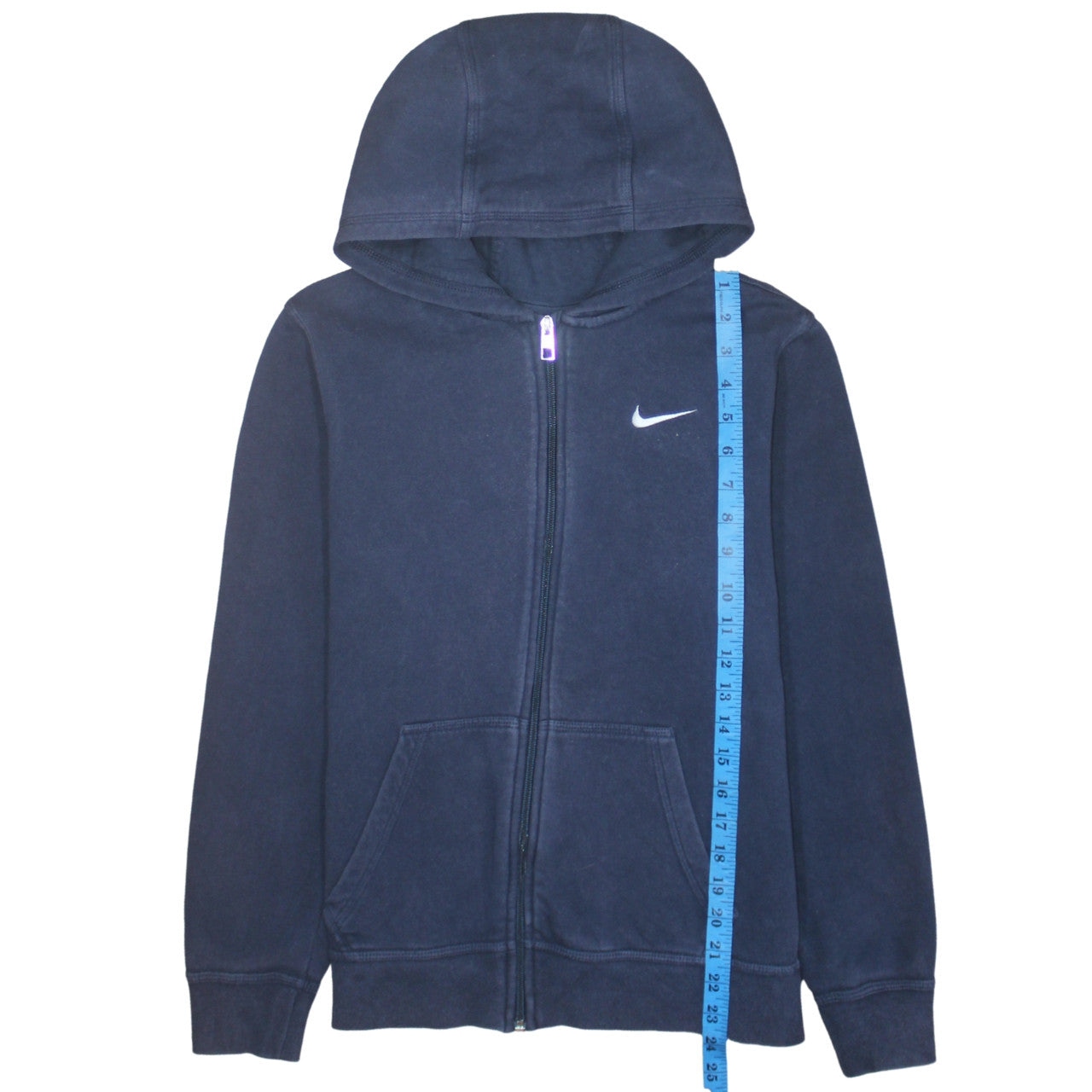 Nike Boys Navy Blue Full Zip Hoodie XL 13-15 Years Cotton Blend