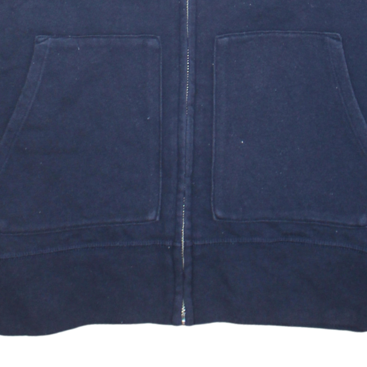 GAP Womens Navy Blue Full Zip Hoodie L Hooded Cotton Blend Sweatshirt