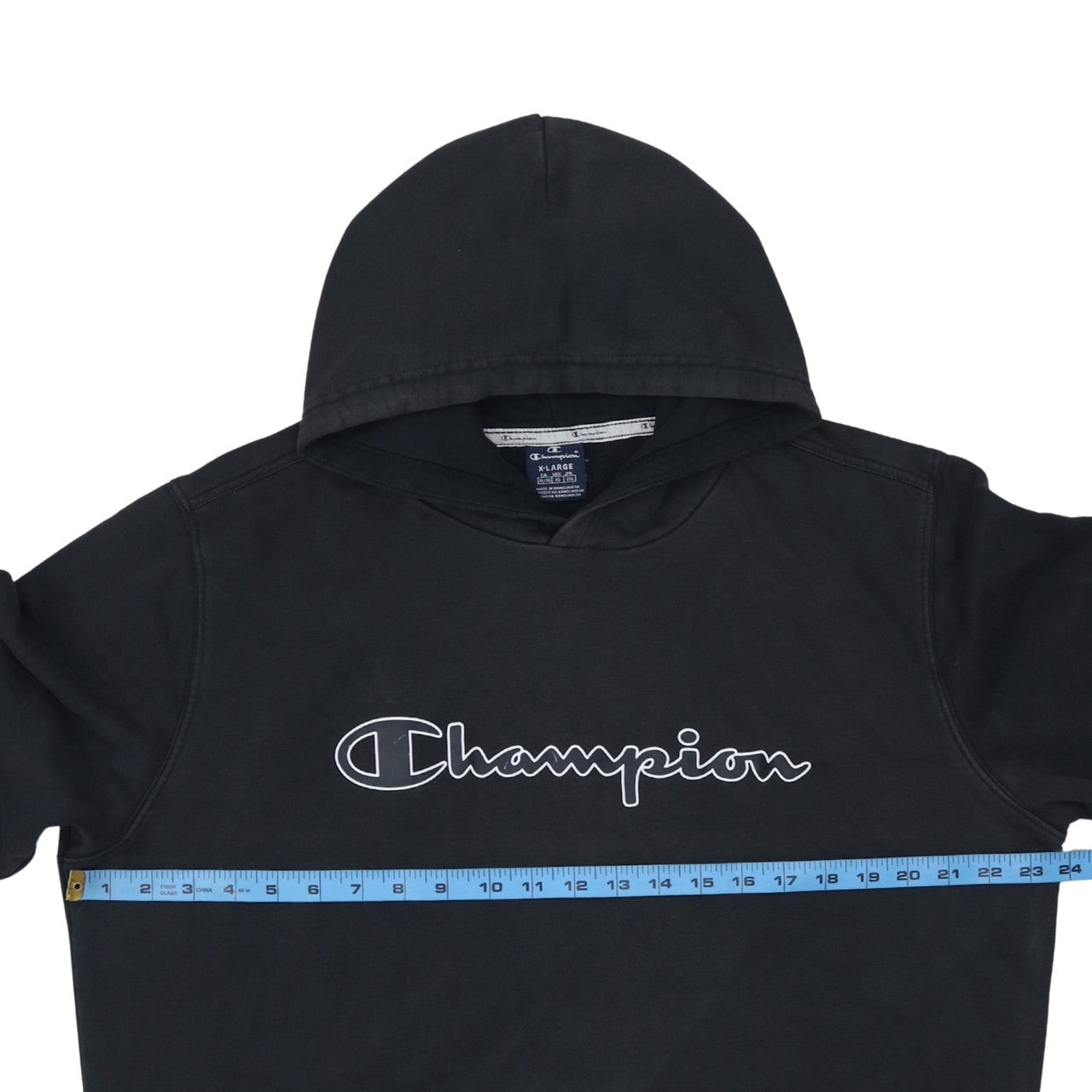 Champion Men's Black XL Pullover Hoodie with Logo
