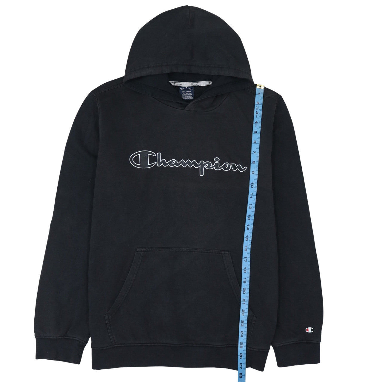 Champion Men's Black XL Pullover Hoodie with Logo