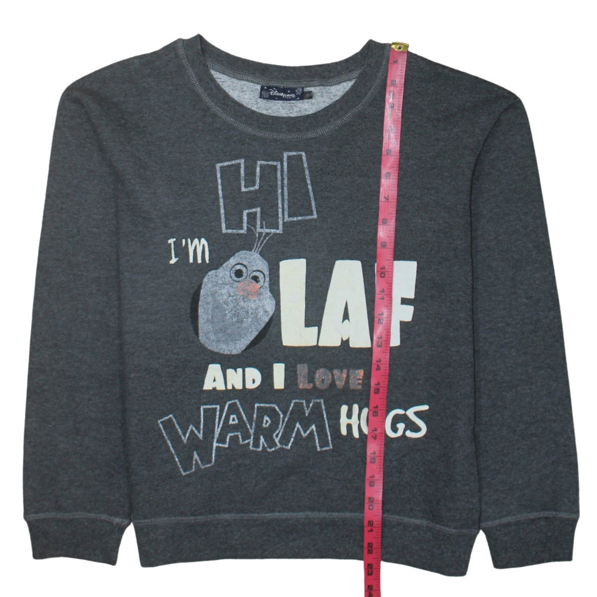 Disneyland Paris Boys Grey Olaf Sweatshirt Medium Graphic Print Pullover