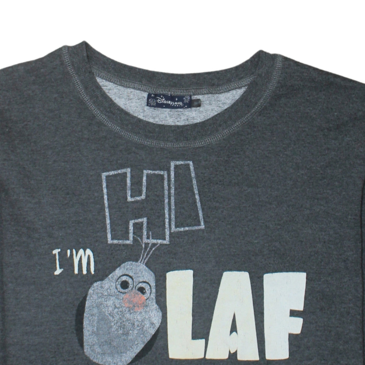 Disneyland Paris Boys Grey Olaf Sweatshirt Medium Graphic Print Pullover
