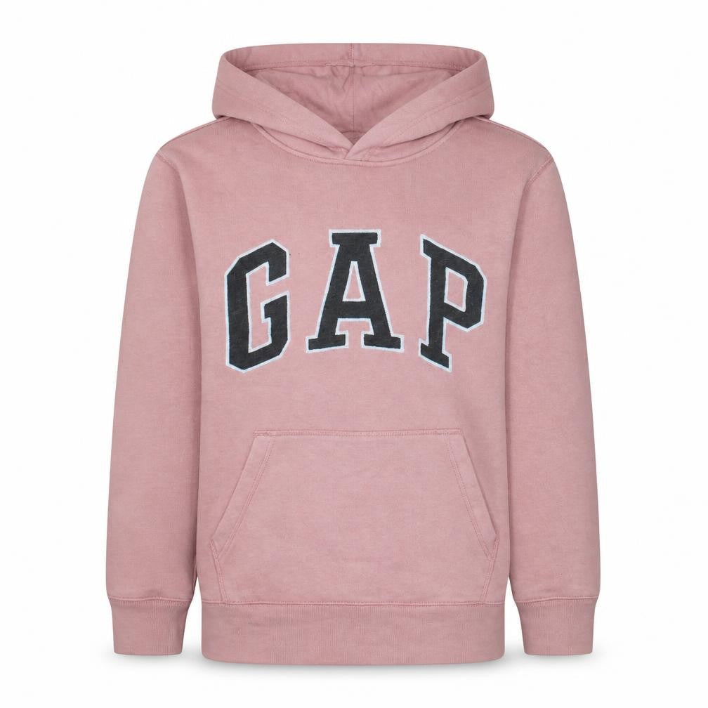 Gap Kids Girls Pink Pullover Hoodie XL 12-13 Years Logo Fleece Sweatshirt