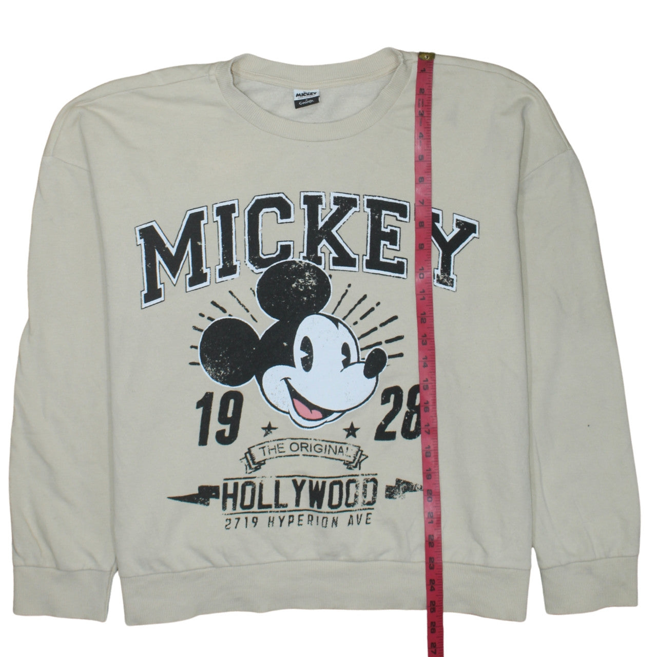 Disney Mickey & Friends at George Beige Women's XL Pullover Sweatshirt
