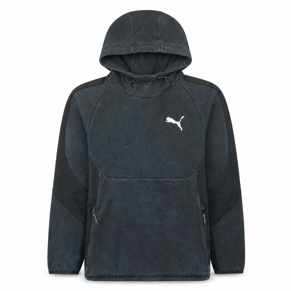 Puma Women's Black Small Pullover Hoodie with Kangaroo Pocket