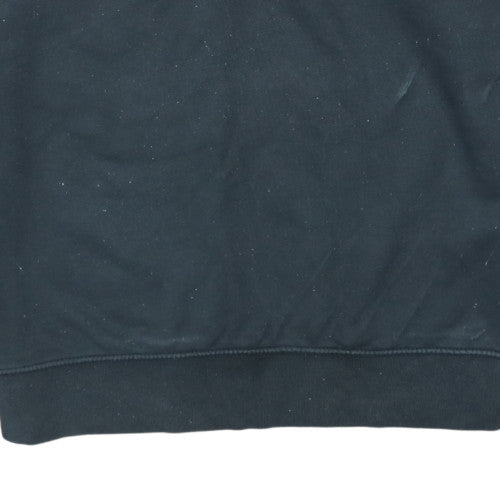 Nike Womens Black Oversized 1/4 Zip Sweatshirt S Logo Pullover
