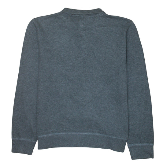 Gap Mens Grey XXL Collared Henley Sweatshirt Long Sleeve Cotton