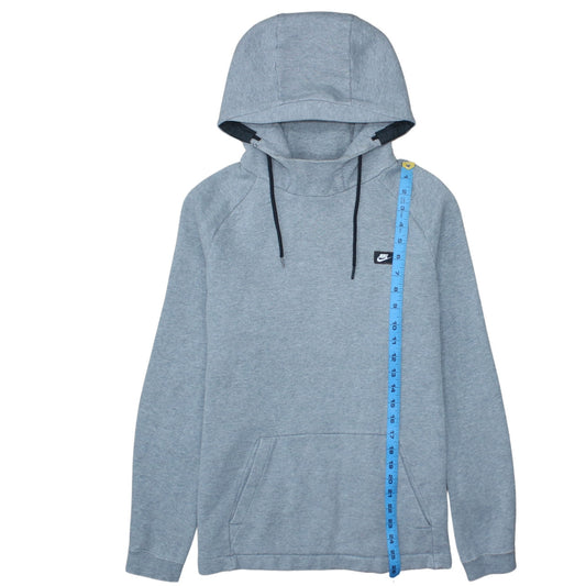 Nike Men's Grey Pullover Hoodie M Regular Fit Fleece Sportswear