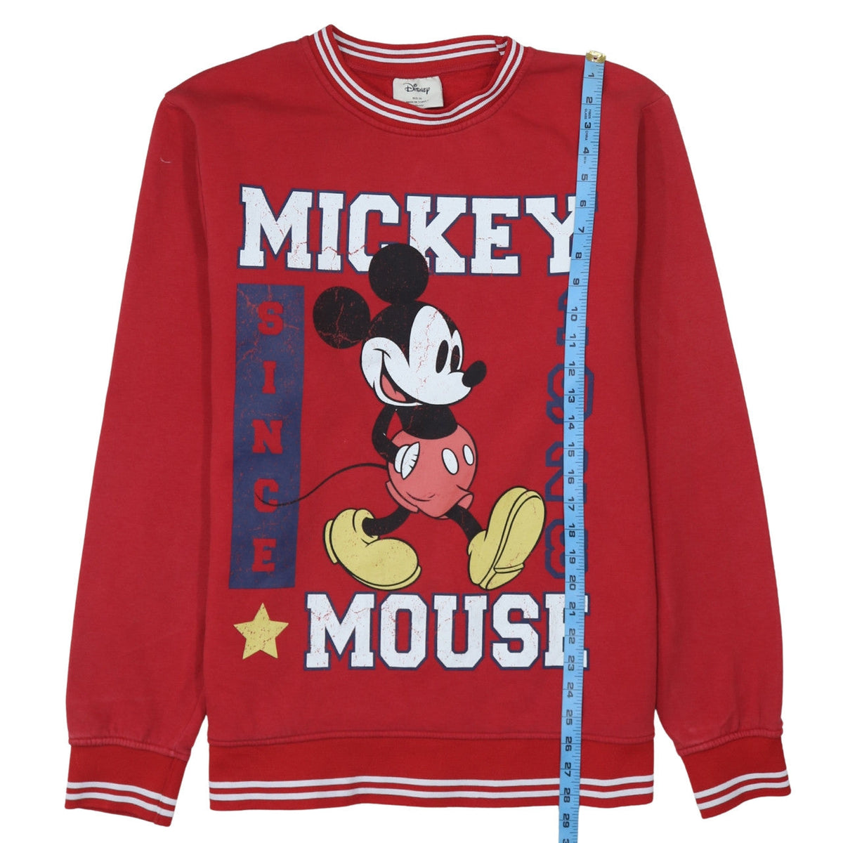 Disney Mens Red Mickey Mouse XL Pullover Sweatshirt