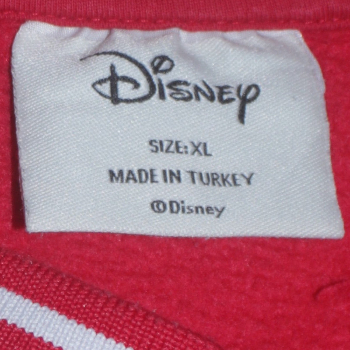 Disney Mens Red Mickey Mouse XL Pullover Sweatshirt