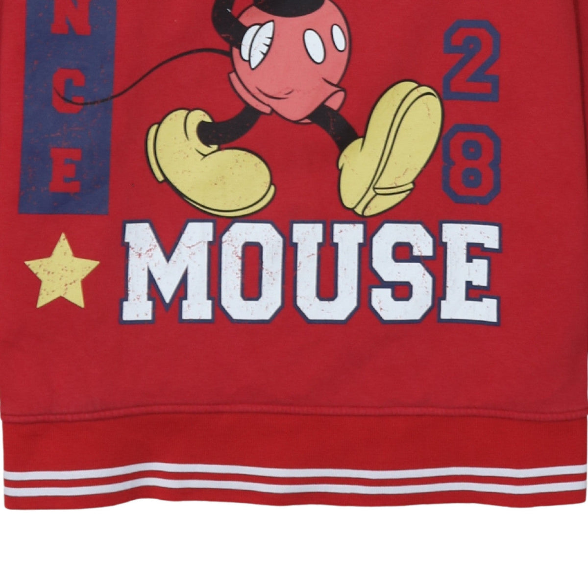 Disney Mens Red Mickey Mouse XL Pullover Sweatshirt