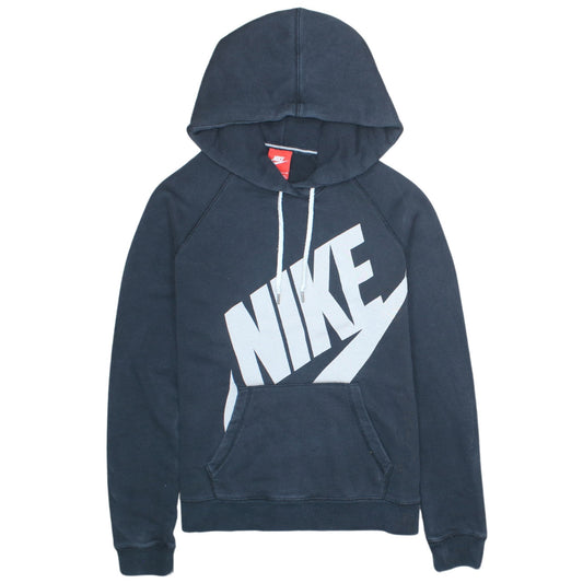 Nike Men's Blue Pullover Hoodie M Logo Fleece Sweatshirt