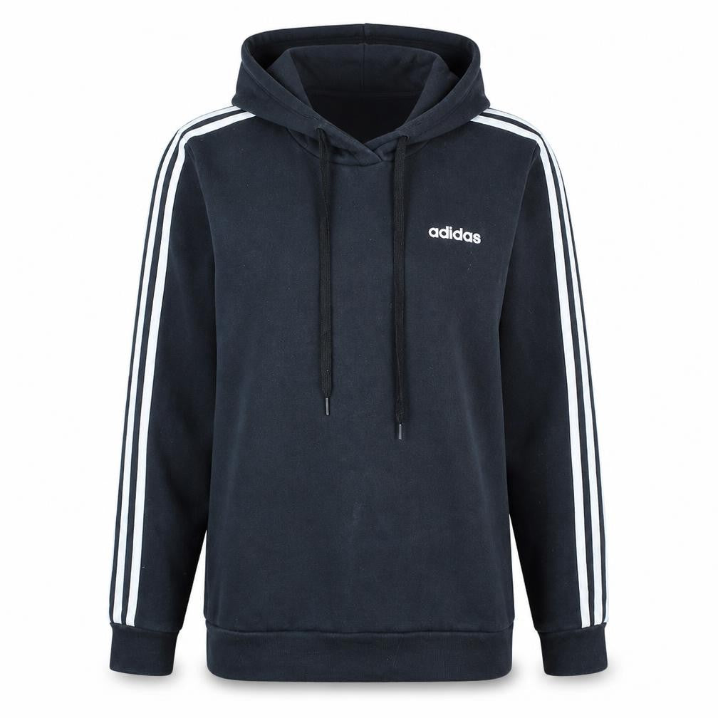 Adidas Womens Black Pullover Hoodie Size M 12-14 Hooded Sweatshirt