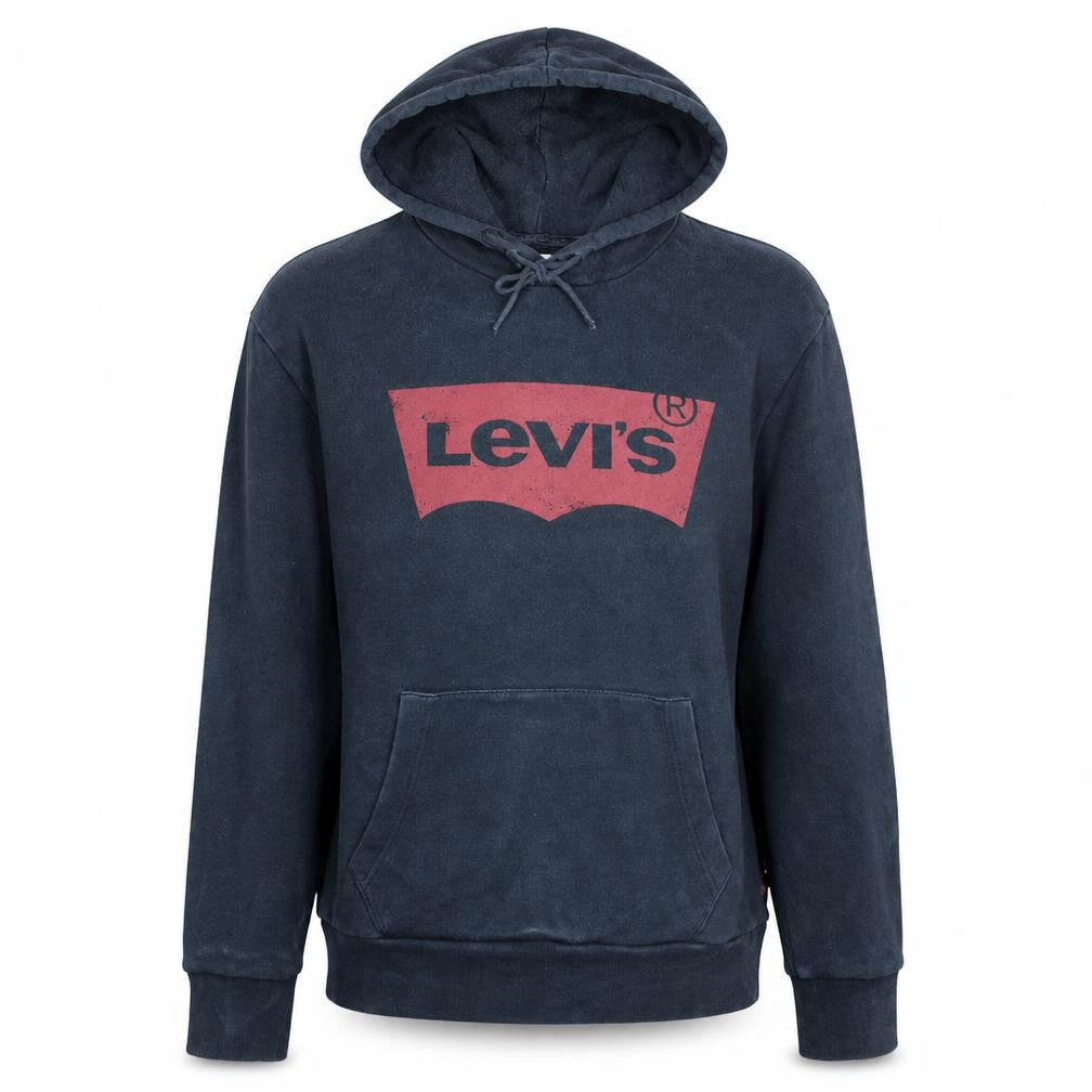 Levi's Men's Blue Pullover Hoodie S Graphic Logo Fleece Sweatshirt