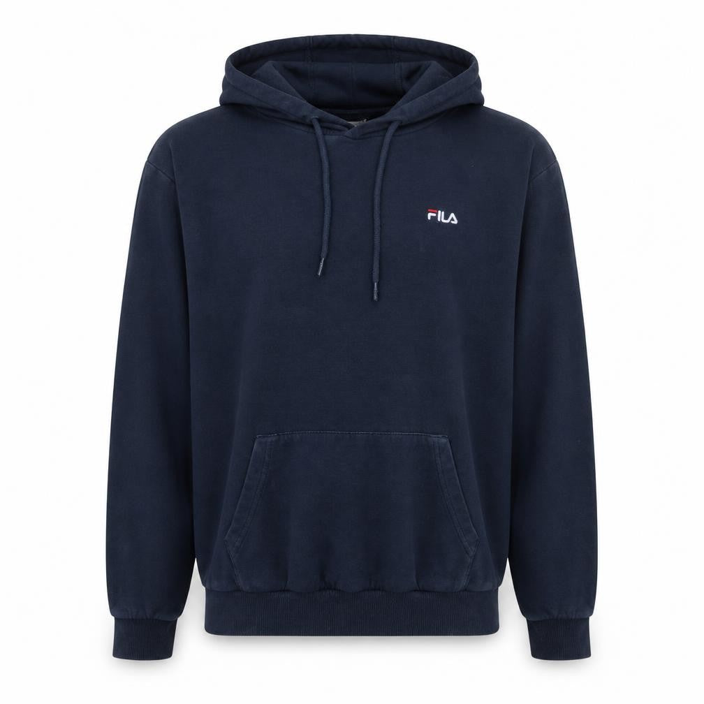 Fila Men's Blue Pullover Hoodie Size M Regular Fit Logo Sweatshirt