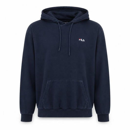 Fila Men's Blue Pullover Hoodie Size M Regular Fit Logo Sweatshirt