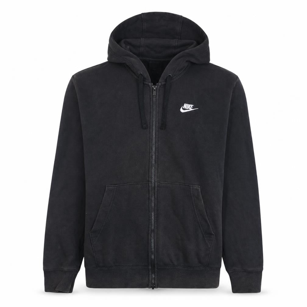 Nike Men's Black Full Zip Hoodie Size S Regular Fit Fleece Sweatshirt