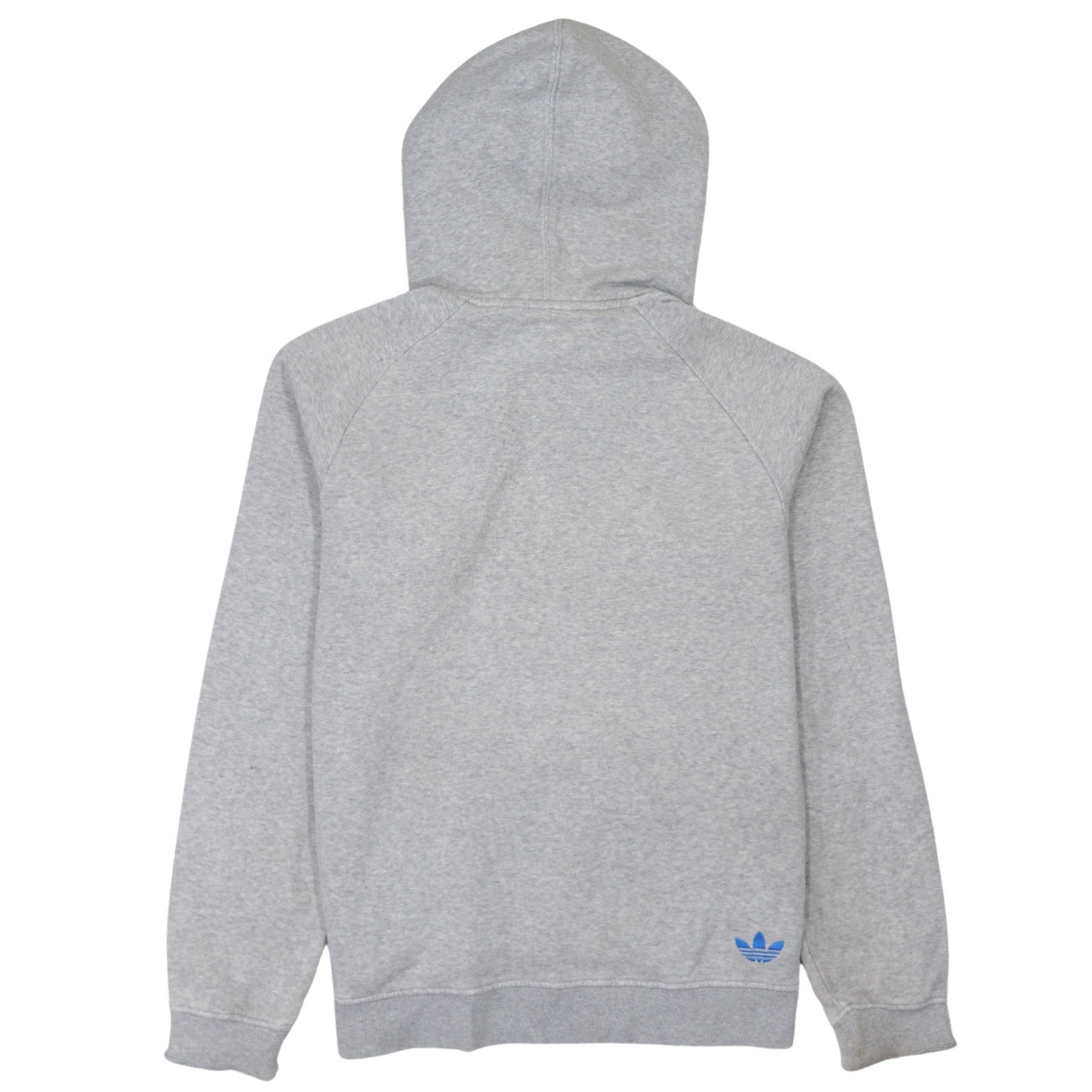 adidas Mens Grey Hoodie Medium Pullover Fleece Logo Sweatshirt