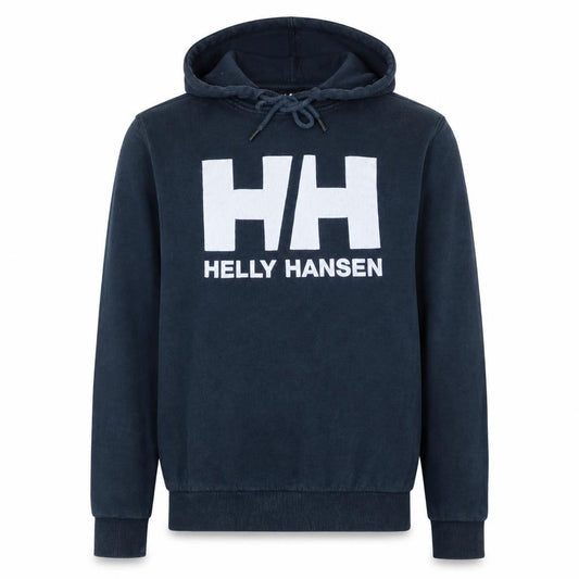 Helly Hansen Men's Blue Pullover Hoodie Small Logo Outdoor Sweatshirt