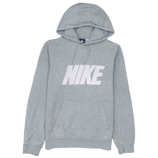 Nike Men's Grey Pullover Hoodie Small Logo Graphic Sweatshirt