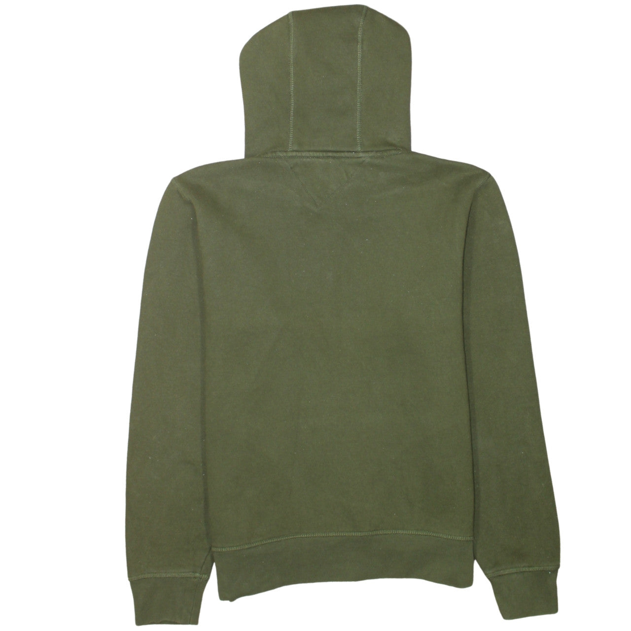 Tommy Hilfiger Men's Green Pullover Hoodie Small Logo Fleece