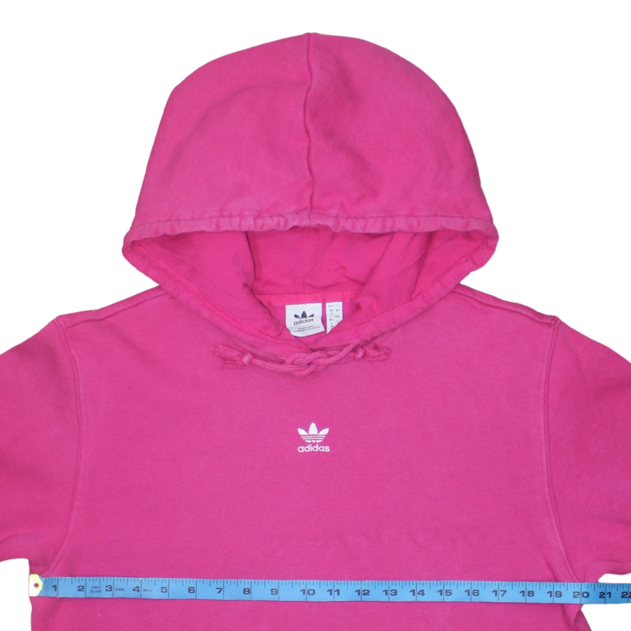 Adidas Womens Pink Pullover Hoodie Size M Casual Cotton Blend