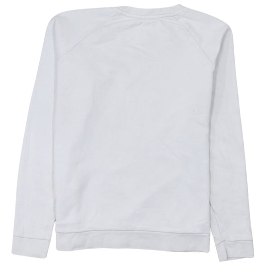 Levi's Women's White Small Crew Neck Logo Sweatshirt Cotton