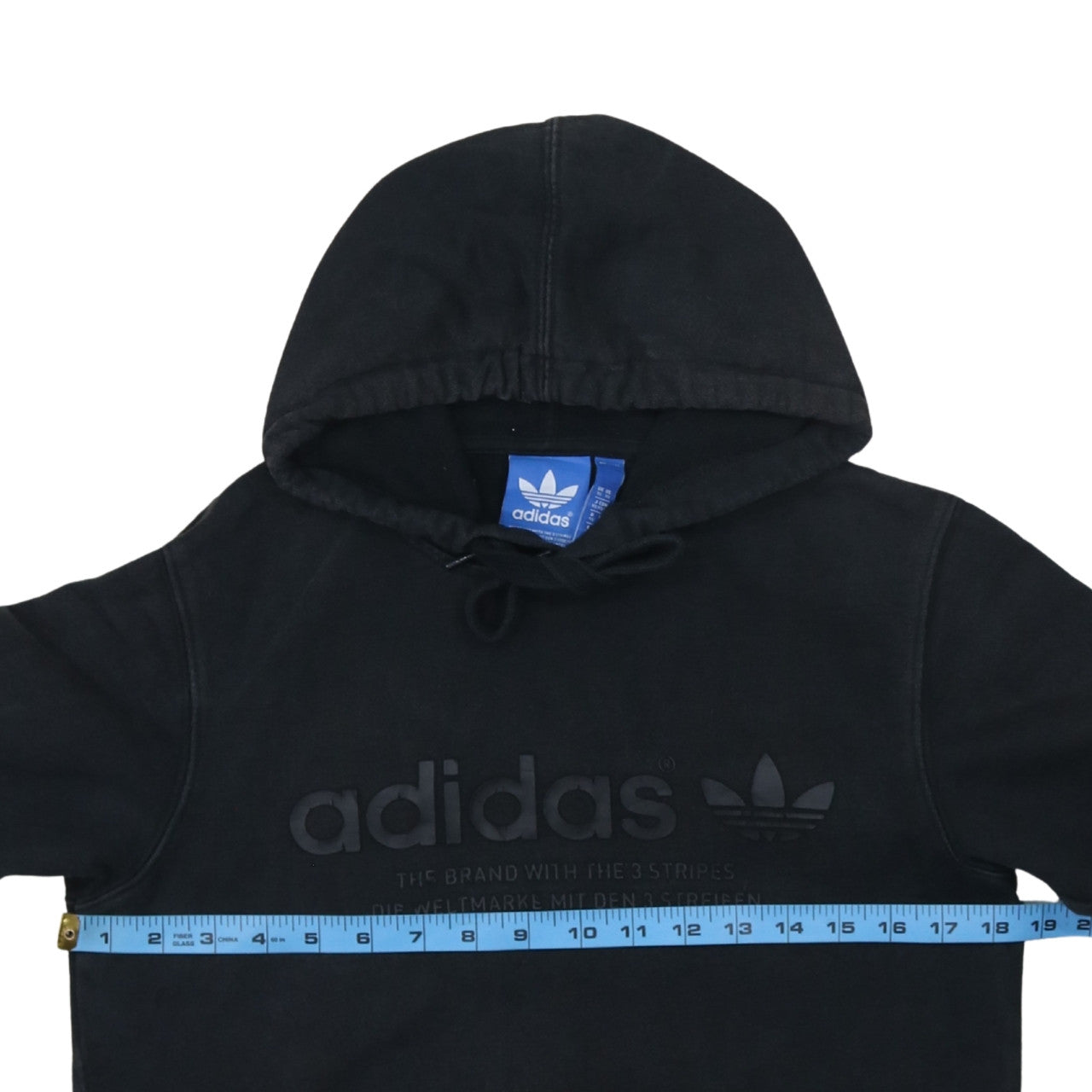 Adidas Womens Black XS Pullover Hoodie Sweatshirt Hooded Logo Cotton