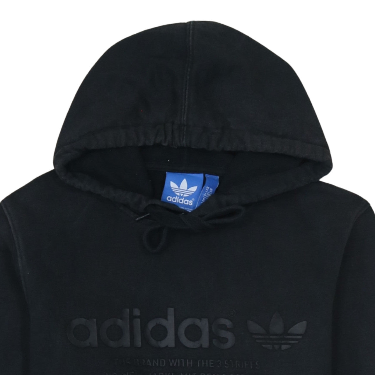 Adidas Womens Black XS Pullover Hoodie Sweatshirt Hooded Logo Cotton