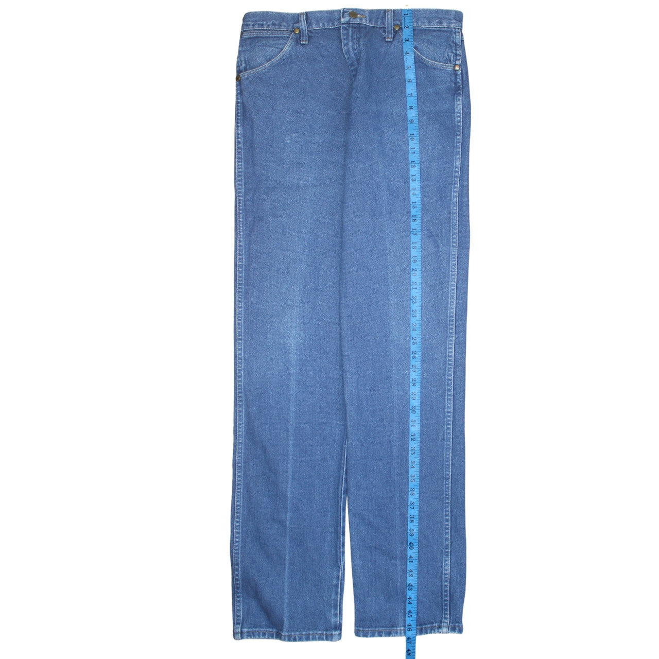 Wrangler Men's Blue Straight Regular Fit Denim Jeans 34x36